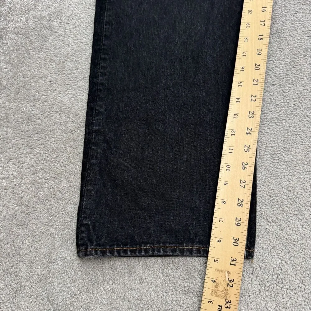 Levi's 501 Original Fit Straight Leg Button Fly Denim Jeans Men 48x34 Tall Black